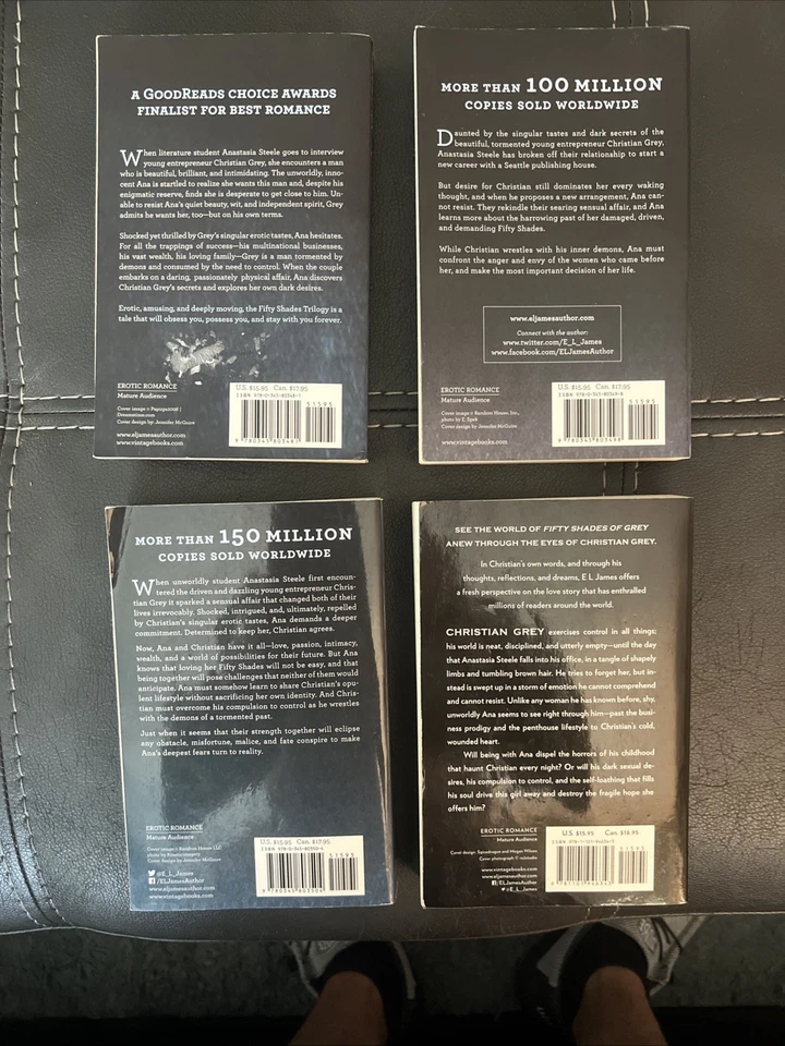 Fifty 50 Shades of Grey Trilogy Book Set Series W/ GREY By E L James, Paperback — 第 2/4 张图片
