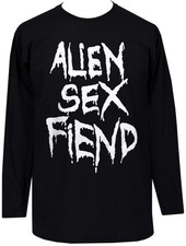 Alien Sex Fiend Langarm T-Shirt Herren Gothic Punk Death Rock Schwarz Band Top