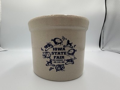 Rare IOWA STATE FAIR 1999 RRP Roseville Pottery Crock Souvenir Mint!
