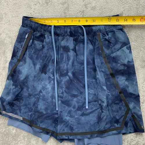 Lululemon Surge Shorts Mens Medium Blue Lined 6” Workout Athletic Gym Training - Picture 3 of 8