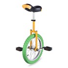 Yescom 16 In Wheel Outdoor Unicycle Adjustable Seat Exercise Bike, Yellow Green — photo 1
