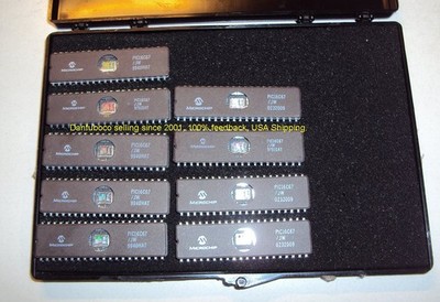 MicroChip PIC 16C67B / LOT OF 9 YOU GET,  New Old Stock, Ceramic DIP UV window
