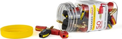 Speaker Snap Banana Plugs Red & Black 25 Pair / 50 Pieces