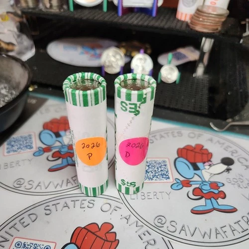 2026-P&D Semiquincentenial Liberty Dimes 2 OBW Uncirculated Rolls Instock