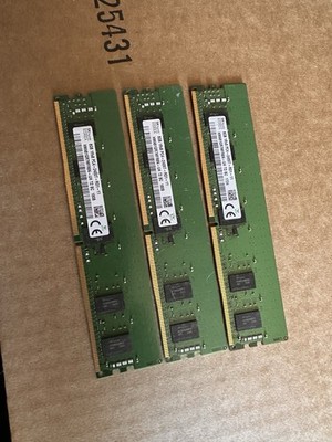 Lot Of (3) SK Hynix 8GB 1Rx4 PC4-2400T-RD1-11 - Server Ram