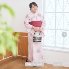 size 2WAY Yukata Cami Dress Pink LL-3L Obi Set