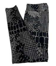 LuLaRoe Leggings TC Tall Curvy BLACK Animal Safari Spot HOUNDSTOOTH Crocodile