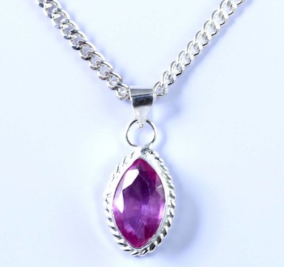 10.65 Ct Natural Pink Ruby Marquise Gemstone Certified Men's Pendant No Tariff