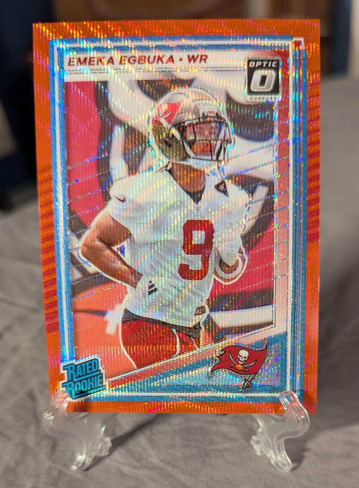 2025 Donruss Emeka Egbuka Optic Red Wave Preview #375