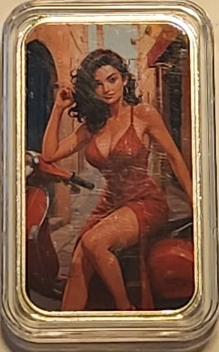 Bullion Baddies Bella Amore 1oz .999 Silver Bar Ltd 480 COA