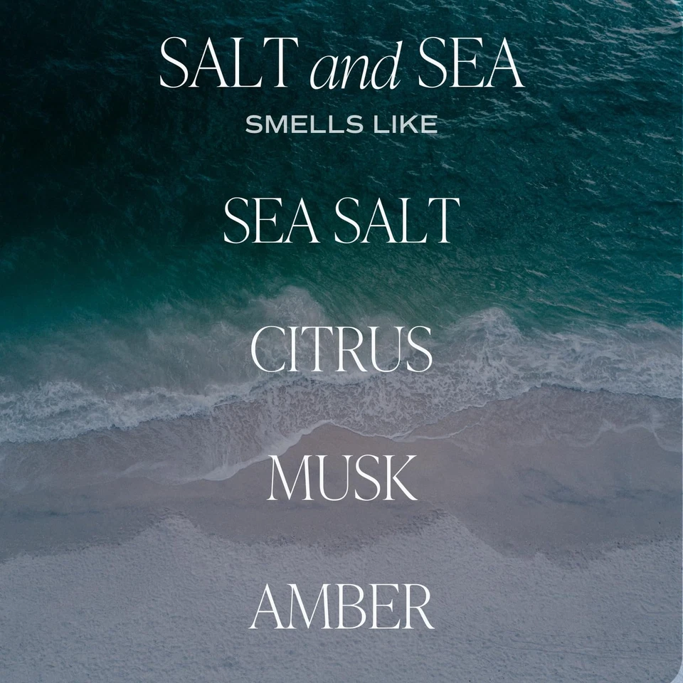 Salt & Sea Reed Diffuser Set - Sea Salt Citrus & Musk Amber Scent Diffuser - ... - Image 2 of 4