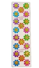 HAMBLY STUDIOS STICKERS PRISMATIC GLITTER SMILEY FACE FLOWERS COLLECTIBLE RARE