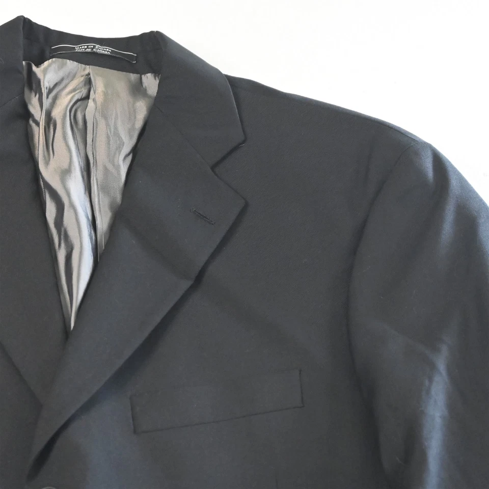 Arnold Brant 42R 34x30 Black Wool Cashmere Mens Jacket Pants Suit - Image 3 of 4