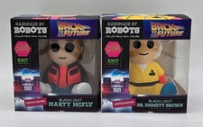 Handmade By Robots BTTF Blacklight Marty McFly & Doc Brown Set NEW