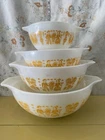 Pumpkin Orange Vintage HTF PYREX BUTTERPRINT
