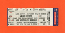 2008 Jimmy Buffett Unused Concert Ticket Bridgeview, IL, The Year of Still Here