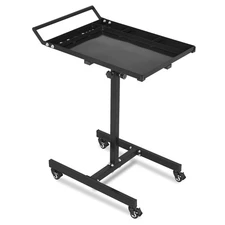 Rolling Tool Tray with Wheels Adjustable Height Mobile Work Table 300Lb Capacity