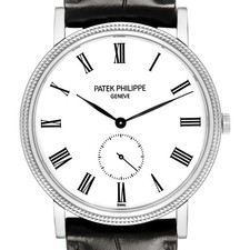 Patek Philippe Calatrava White Gold Roman Dial Mens Watch 5116G 5116