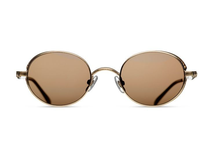 New Matsuda M3016 BG Oval Brushed Gold/Brown 47 mm Men's Sunglasses Frame