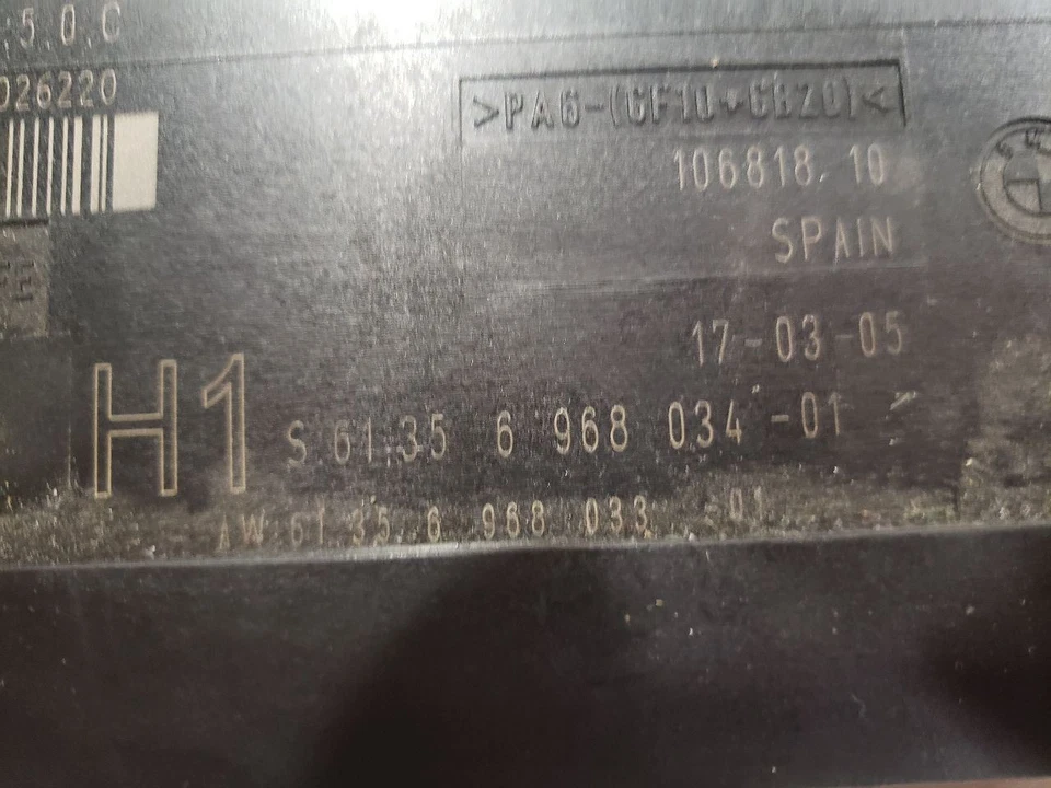 Módulo de controle de corpo BCM PL2 JBBFE - 2006 BMW 330I E90 Sedan fabricante de equipamento original 6968034, 6968033 - Imagem 2 de 4