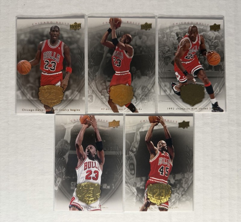 Michael Jordan 2009-10 Upper Deck Legacy Collection Gold #29 #57 #60 #67 #77 Lot