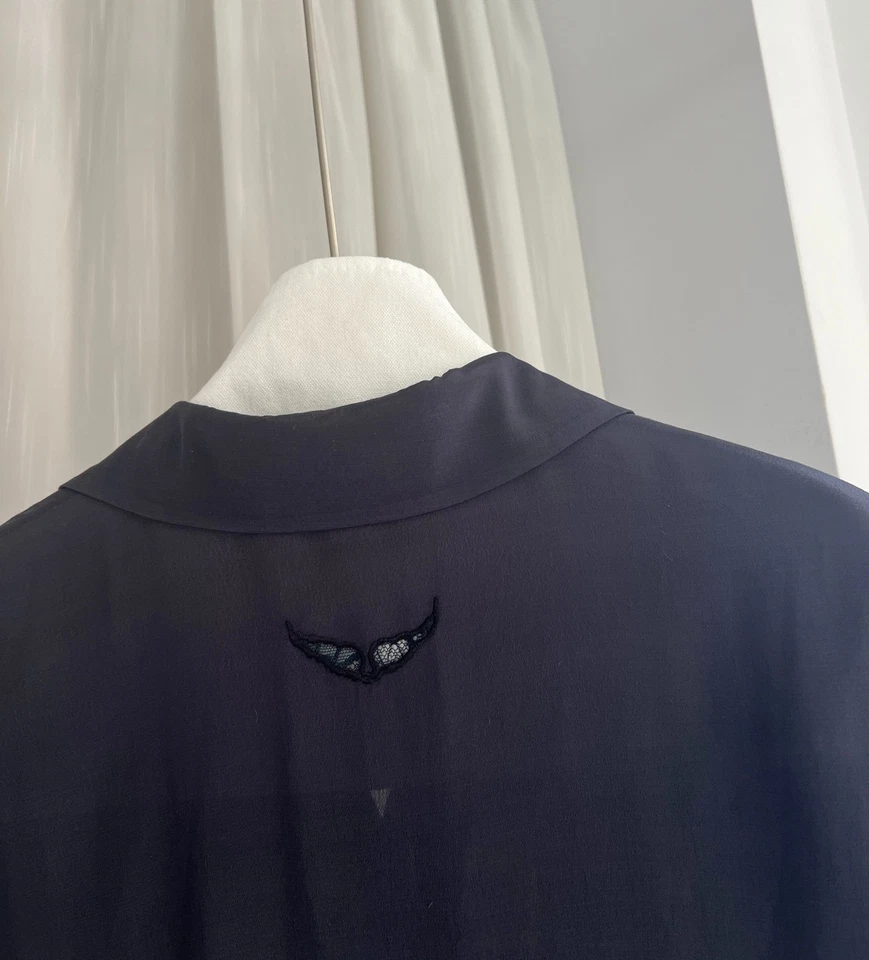 NEW Women Zadig &Voltaire Lsland Silk Fabric Long Sleeves Soft Shirt XS S M L - Image 2 of 4