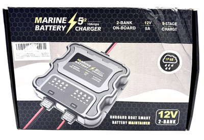 ICM5B 2 Bank Marine Battery Charger IP68 Waterproof Smart Charger