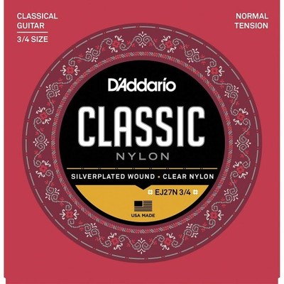Daddario EJ 27N Satz Nylonsaiten für 3/4 Gitarre | Neu
