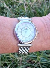 Michele Diamond Caber Watch MID Ladies Stainless Steel Bracelet Band