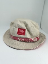 Panama Jack Hawaiian Tropical Pink Beige Girls Kids Sun Hat