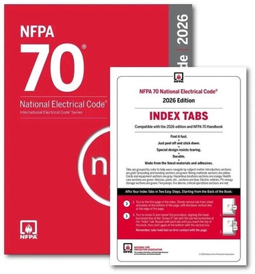 NFPA 70 National Electrical Code NEC 2026 Edition + Index tab USA Item Free Ship