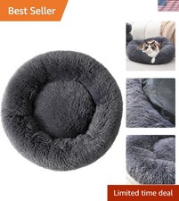 Cozy Donut Dog Bed for Small Pets - Ideal for Cats and Puppies Up to 7lbs