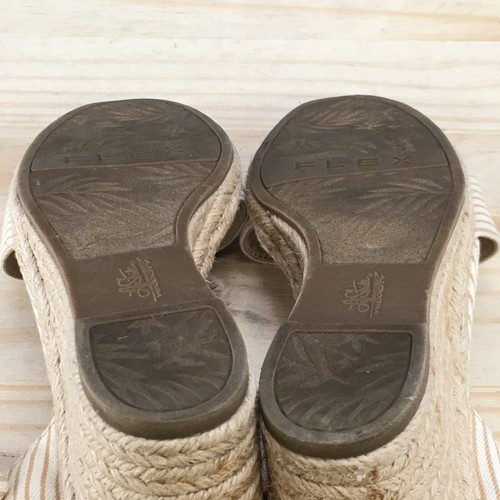 LifeStride Damensandalen 9,5 M Tango Espadrille Keilabsatz hellbraun gestreift Knöchelriemen - Bild 7 von 11