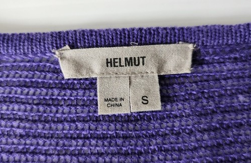 Helmut Lang Purple Asymmetrical Hem One Sleeve Loose Knit Size S - Picture 6 of 9