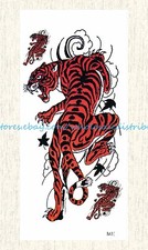 tramp stamp removable fierce tiger temporary tattoo