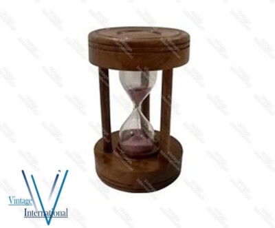 Vintage 1 Minute Holz Sand Glas Sand Timer Maritim Deko Neu