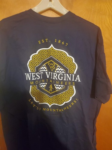 West Virginia Mountaineers- NCAA- 2XL Cotton 2 Sided Cotton Graphic TShirt NWT - Picture 4 of 4