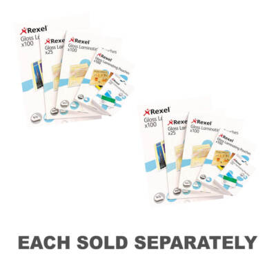 Rexel Laminating Pouches Micron Laminator Machine Laminate Pouches Sheets 100pk
