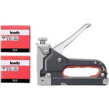 kwb 053214 Stapler Hand tacker steel variable force 500 staples incl.