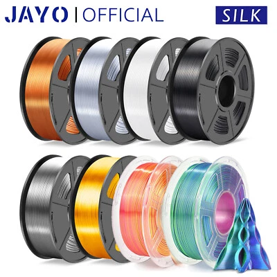 JAYO 3D Printer Filament SILK PLA+ 1.75mm 1.1KG Shiny Metallic High Accuracy