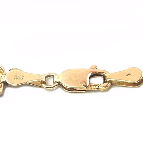 Diamond 14k Gold Bracelet Two Tone Heart Link - Picture 7 of 7