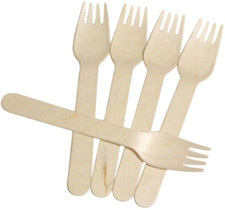Wooden Forks 1000 Disposable Birchwood Biodegradable Compostable Cutlery