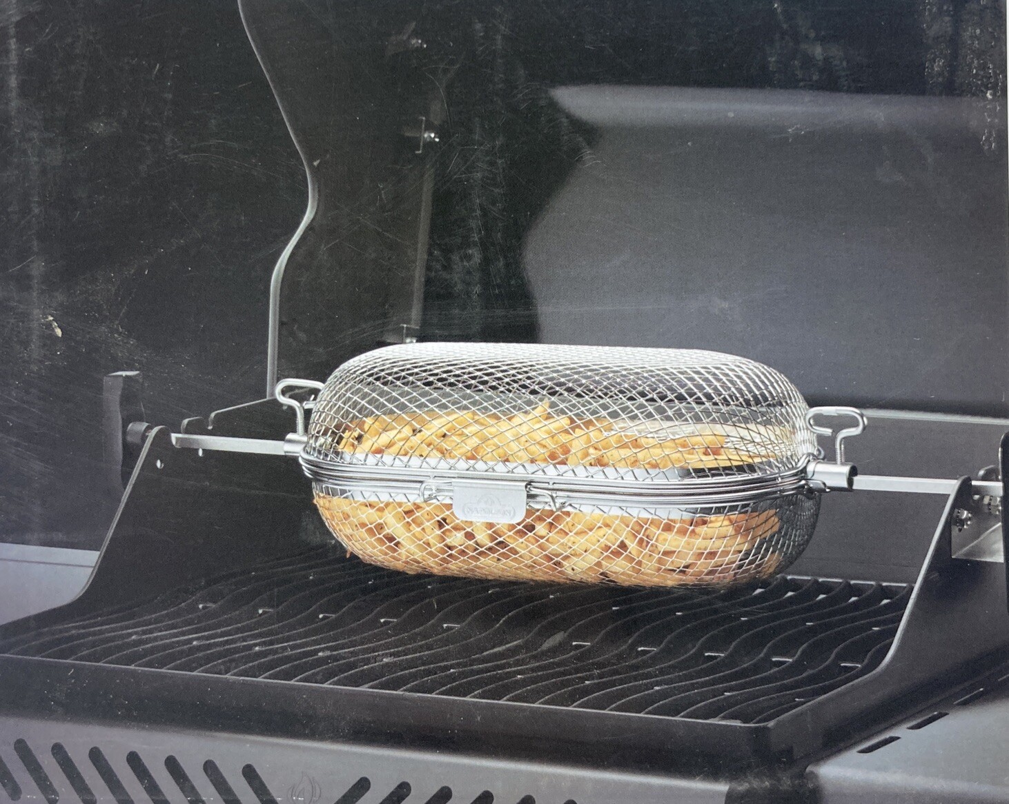 Napoleon Grill Basket Food Grade Stainless Steel Rotisserie BBQ 14”x6