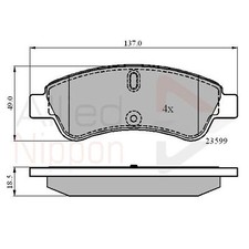Brake Pads Set For Citroen C3 1.6 HDi Front 1611293980 1613193280 1614005880