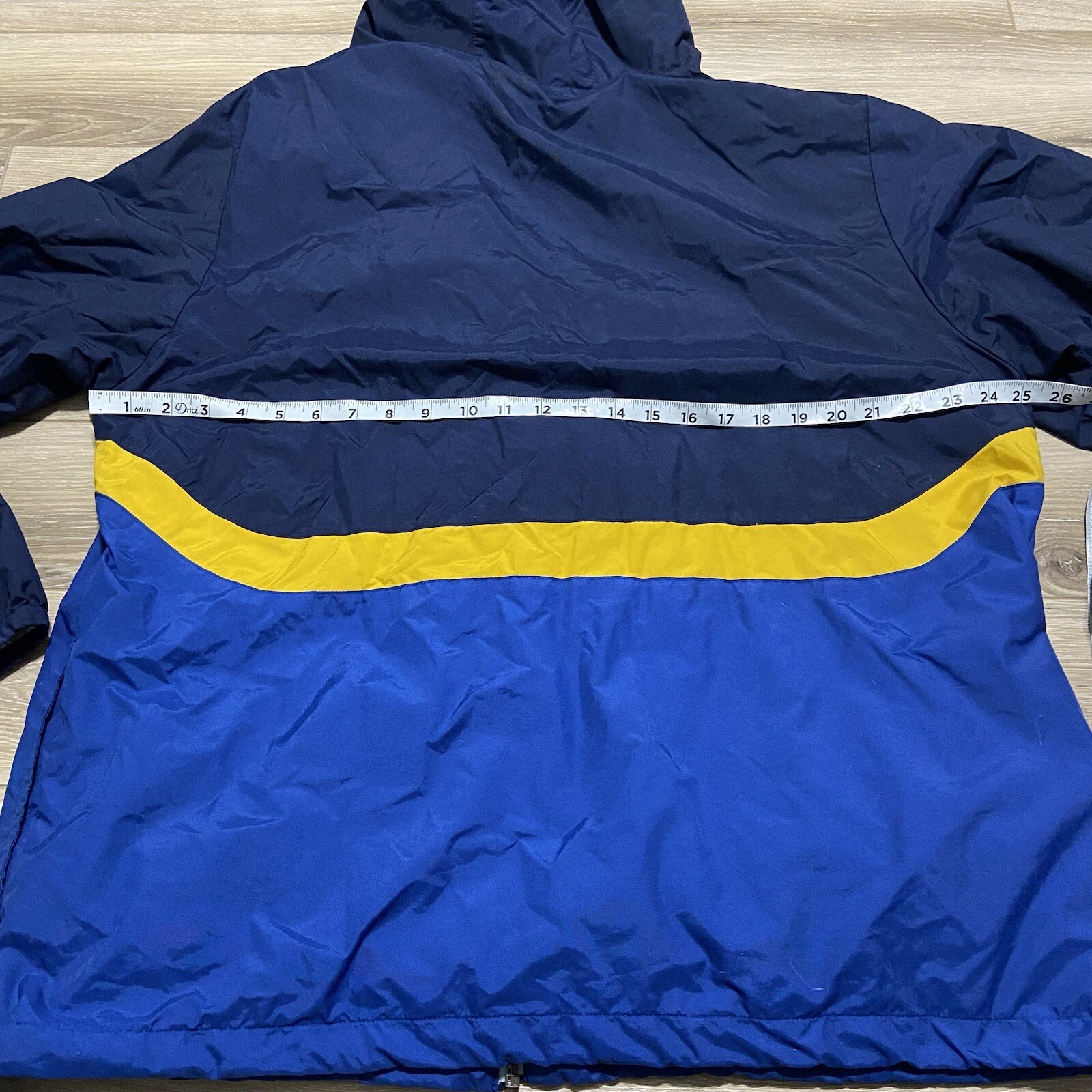 SACAI X NIKE Giacca a vento vintage Nike con cappuccio zip intera uomo L blu foderata in nylon anni 90