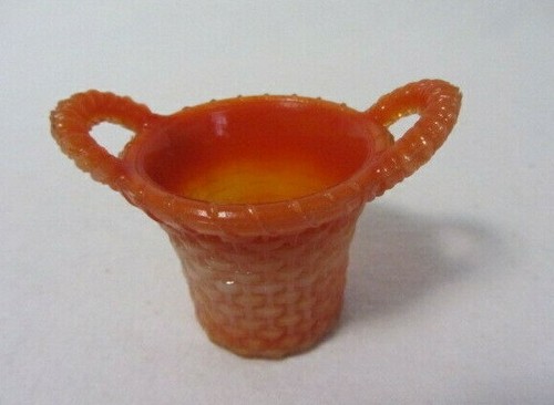 CESTA DE VIDRIO BOYD SOPORTE PARA PALILLOS DE DIENTES CREMA DE TOMATE B EN DIAMANTE SIN LÍNEAS - Imagen 3 de 4