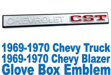 1969-1970 Chevy Truck Blazer Chevrolet CST Glove Box Door Emblem *New* C10 