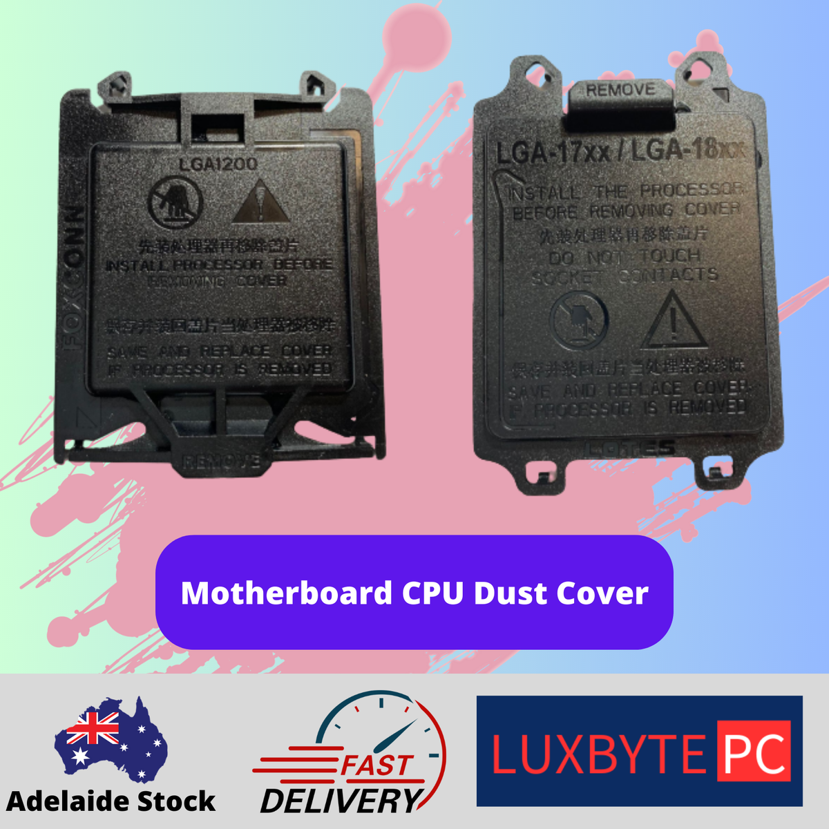 Ultimate CPU Socket Protection Cover for LGA 1700 or LGA 1200 Motherboards  -Safe