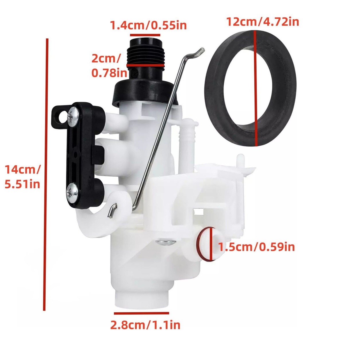 31705 RV Toilet Water Valve Kit for Thetford Aqua-Magic V 31648