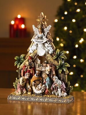 Autom Avalon Gallery Figurine de crèche de Noël Motif Paix 21 cm